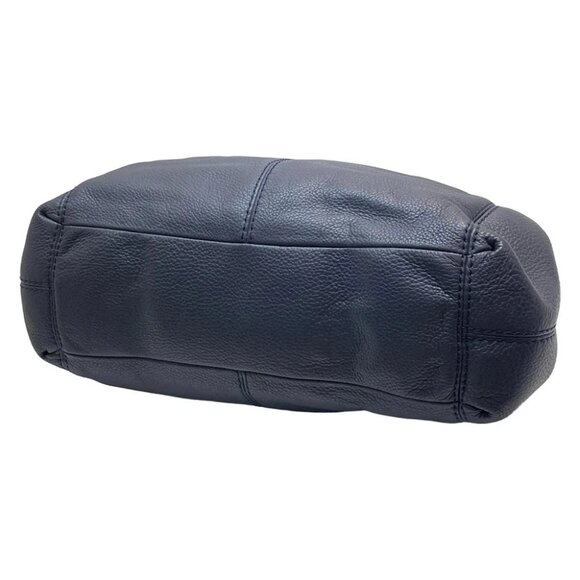 COACH Pebbled Leather Lexi Shoulder Navy Leather - Shoulder Bag - Picture 4 of 9